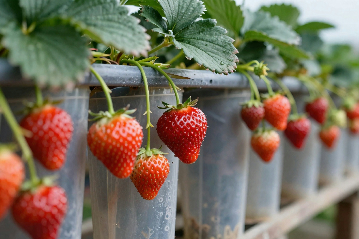 Coltivare fragole in spazi ridotti con un tubo di plastica: ecco come realizzare il tuo orto verticale