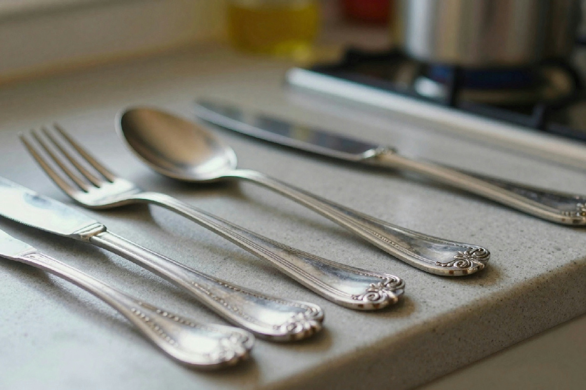 Ripristina il brillante acciaio delle posate: perché il sale della lavastoviglie rovina tutto