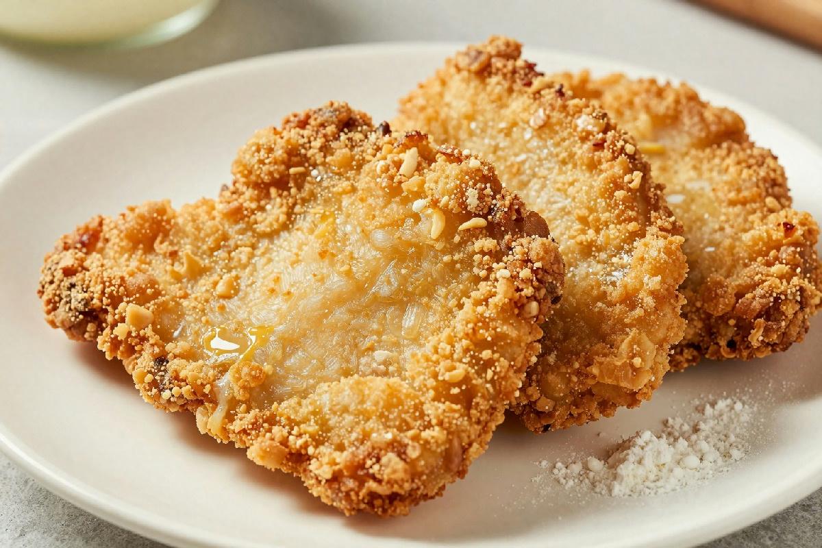 Panare la carne senza uovo: utilizza latte e farina per una crosta leggera e croccante