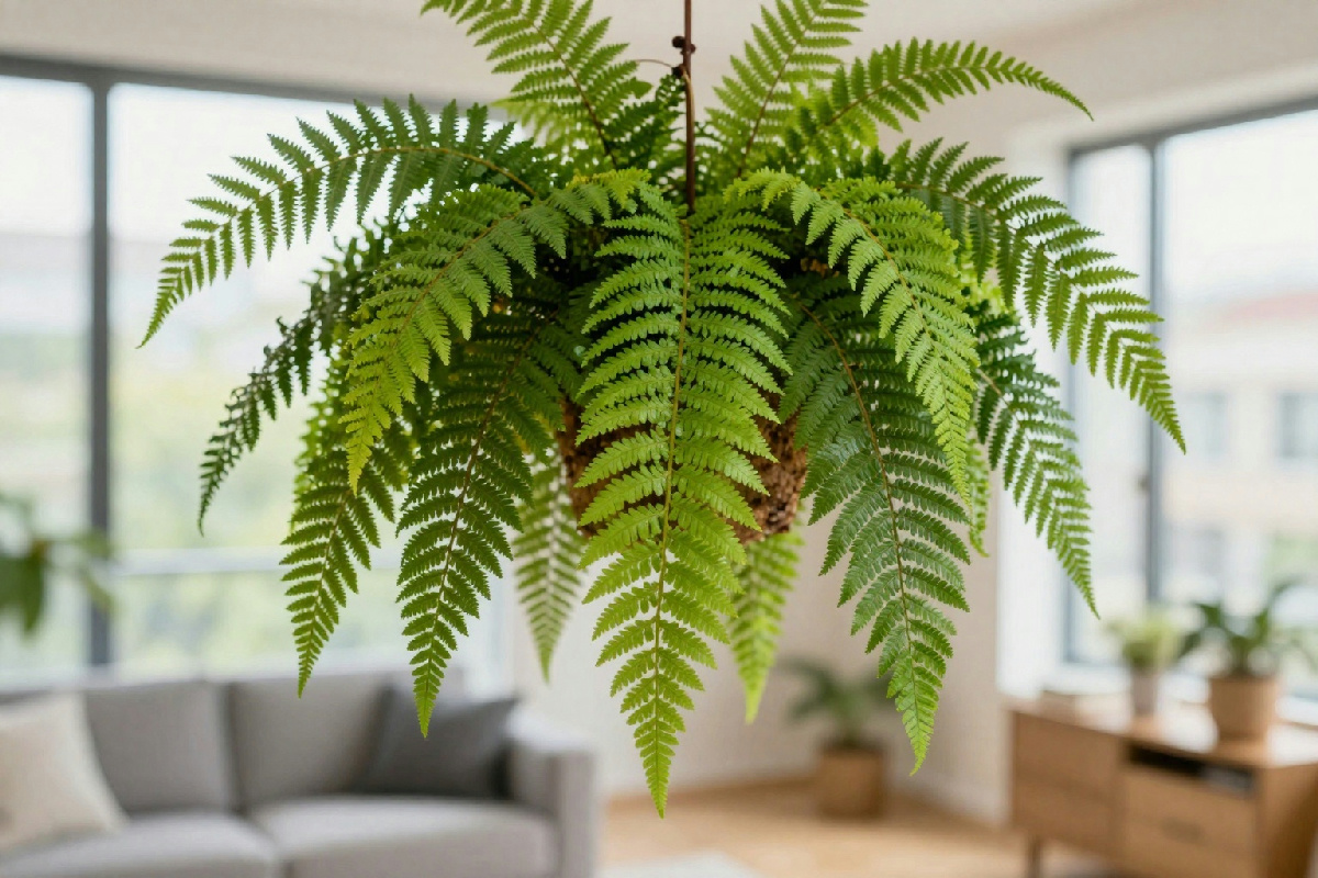 Sfruttare la felce per un angolo verde in casa che ricorda la giungla urbana: dove appenderla per un effetto unico